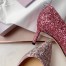 Jimmy Choo Romy 60mm Pumps In Silver and Red Glitter