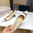 Jimmy Choo Rene 65mm Pumps In White Lambskin