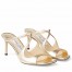 Jimmy Choo Anise 75 Mule Sandals In Gold Metallic Nappa 