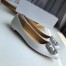 Manolo Blahnik Hangisi Flats In White Satin with Crystal Buckle