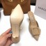 Manolo Blahnik Maysale Kitten Heel 50mm Mules In Beige Suede