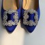 Manolo Blahnik Hangisi 70 Pumps In Blue Satin