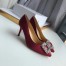 Manolo Blahnik Hangisi 70 Pumps In Bordeaux Satin