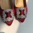 Manolo Blahnik Hangisi 70 Pumps In Bordeaux Satin