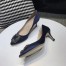 Manolo Blahnik Hangisi 70 Pumps In Navy Blue Satin