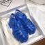 Prada Foam Sandals in Blue Rubber