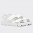Prada Padded Sandals In White Nappa Leather 
