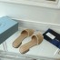 Prada Women's Slides Sandals In Beige Nappa Leather