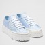 Prada Double Wheel Sneakers In Blue Nylon Gabardine