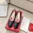 Roger Vivier Strass Heel Covered Buckle Ballerinas In Black Patent Leather