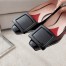 Roger Vivier Strass Heel Covered Buckle Ballerinas In Black Patent Leather