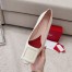 Roger Vivier Strass Heel Covered Buckle Ballerinas In White Patent Leather