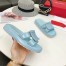 Roger Vivier Vivier Slide Covered Buckle Mules in Blue Patent Leather