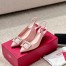 Roger Vivier Virgule Strass Buckle Slingback Pumps in Pink Satin