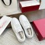 Roger Vivier Very Vivier Strass Buckle Sneakers in White Leather