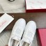 Roger Vivier Very Vivier Strass Buckle Sneakers in White Leather