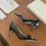 Sergio Rossi SR1 Pumps 75mm In Black Lambskin