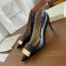 Sergio Rossi SR1 Pumps 75mm In Black Lambskin