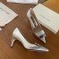 Sergio Rossi SR1 Pumps 75mm In Silver Lambskin