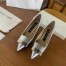 Sergio Rossi SR1 Pumps 75mm In Silver Lambskin