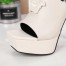 Versace La Medusa Platform Mules In White Calfskin