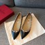 Valentino Garavani Rockstud Ballet Flats In Black Calfskin