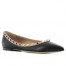 Valentino Garavani Rockstud Ballet Flats In Black Calfskin