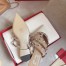 Valentino Rockstud Flat Mules In White Patent Leather