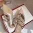 Valentino Rockstud Mules 50mm In Nude Patent Calfskin