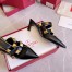 Valentino Roman Stud Mules 65mm In Black Calfskin