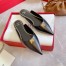 Valentino Roman Stud Flat Mules In Black Calfskin